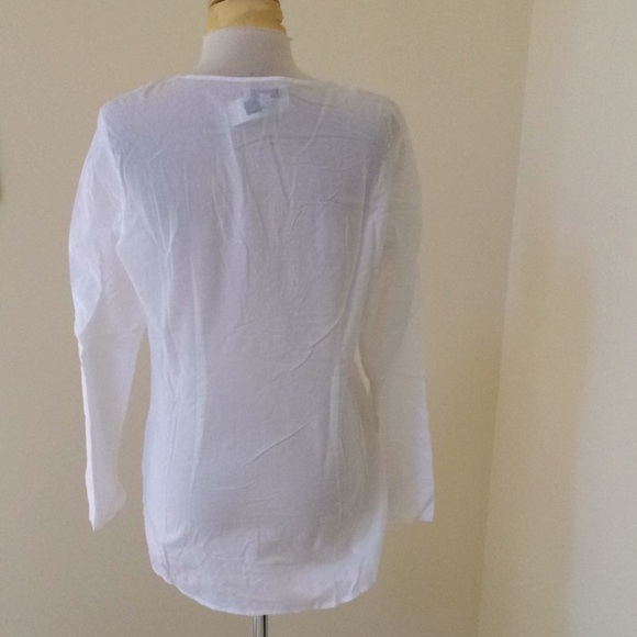 New! Gap outlet medium white cotton tunic top. - Picture 3 of 7